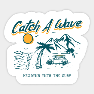 If you're having a bad day, catch a wave and go surf. Sticker